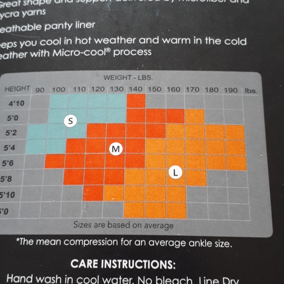 Footless light compression tights - Picture 3 of 4